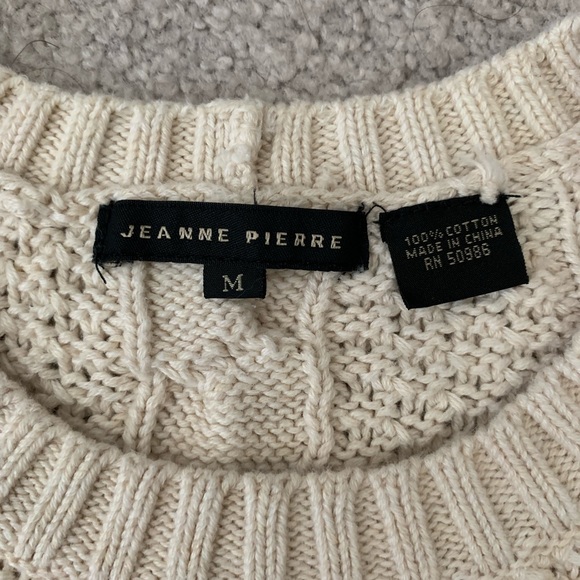 Cream A Line Cable Knit Sweater - Picture 4 of 4